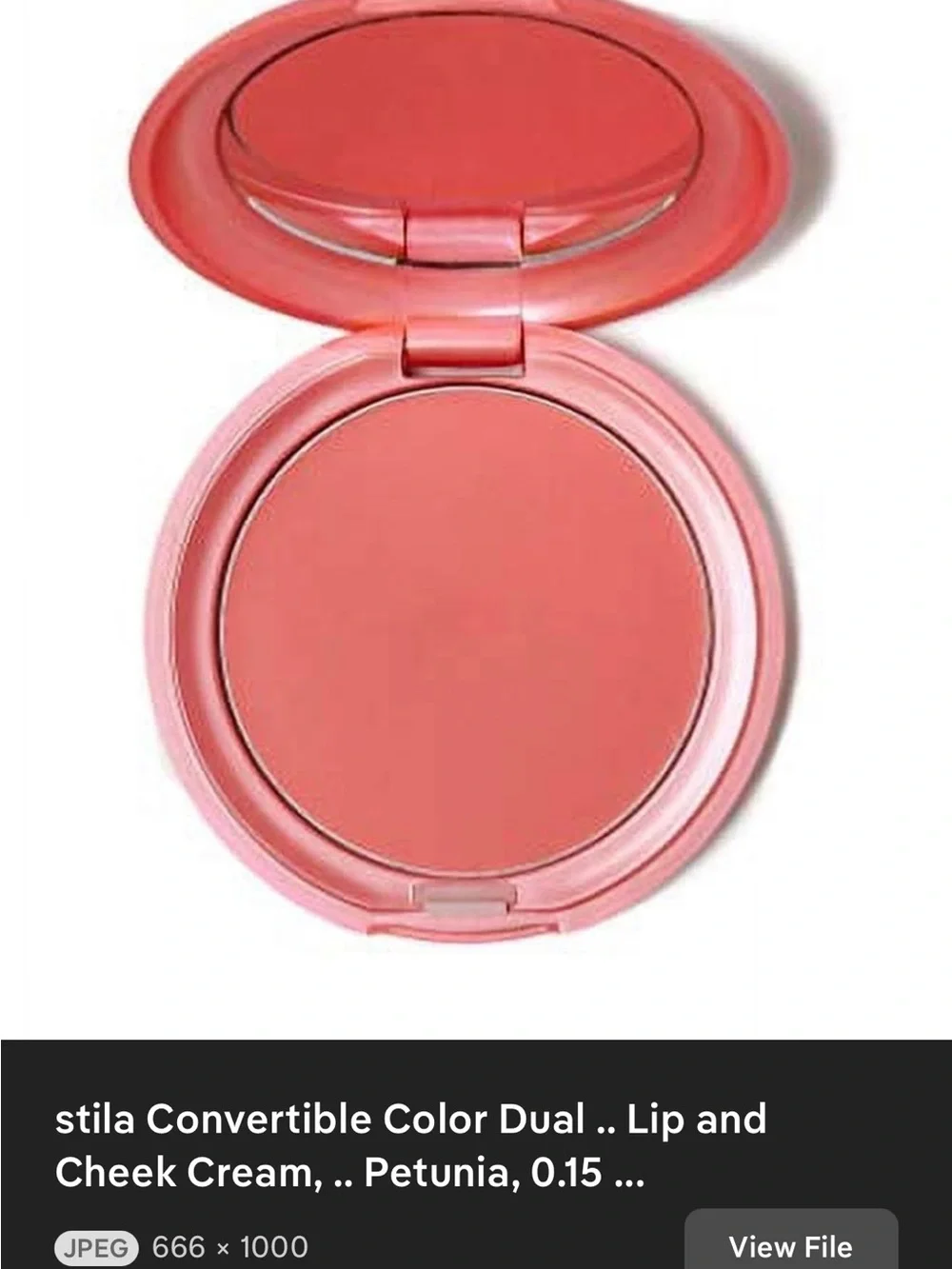 Stila Convertible Color Dual Lip & Cheek Cream — Petunia Pink Coral